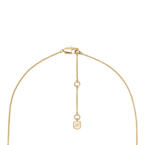 Fossil Sutton Heartbeat Gold-Tone Brass Station Necklace - Preorder