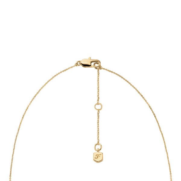 Fossil Sutton Love-All Gold-Tone Brass Heart Link Tennis Necklace - Preorder