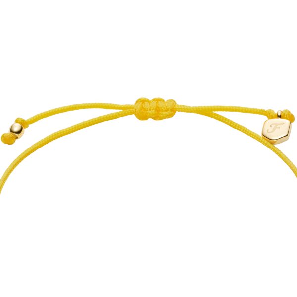 Fossil Sutton Mini Moments Yellow Gold-Tone Brass Pavé Flower Bracelet - Preorder