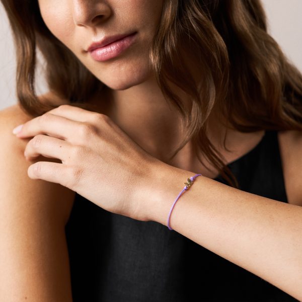 Fossil Sutton Mini Moments Lavender Gold-Tone Brass Butterfly Bracelet - Preorder