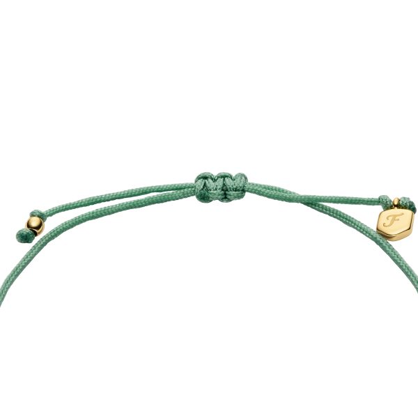 Fossil Sutton Mini Moments Seafoam Green Gold-Tone Brass Fish Bracelet - Preorder