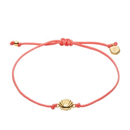 Fossil Sutton Mini Moments Coral Gold-Tone Brass Seashell Bracelet - Preorder