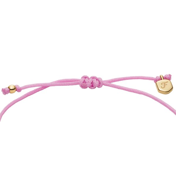 Fossil Sutton Mini Moments Dusty Pink Gold-Tone Brass Heart Bracelet - Preorder