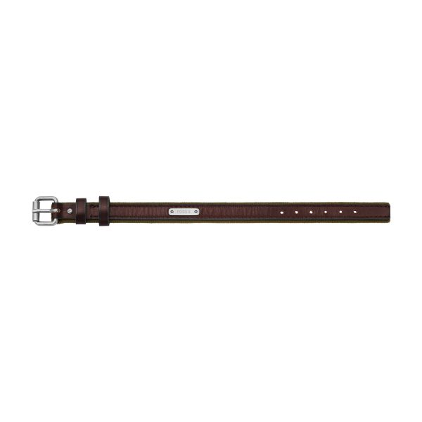 Fossil Everett Color Pop Green And Brown Leather Strap Bracelet - Preorder