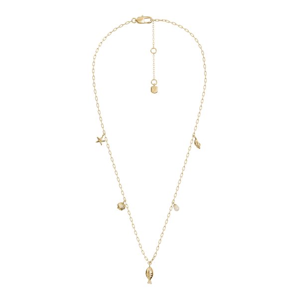 Fossil Sutton By The Sea Gold-Tone Brass Shell Necklace - Preorder
