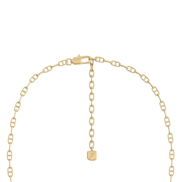 Fossil Heritage Pearl D-Link Gold-Tone Brass Multi-Strand Necklace - Preorder