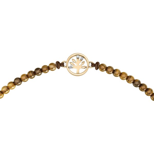 Fossil Sutton Mini Moments Brown Beaded Tree of Life Bracelet - Preorder