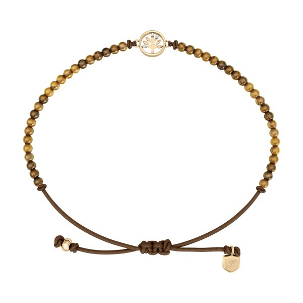 Fossil Sutton Mini Moments Brown Beaded Tree of Life Bracelet - Preorder