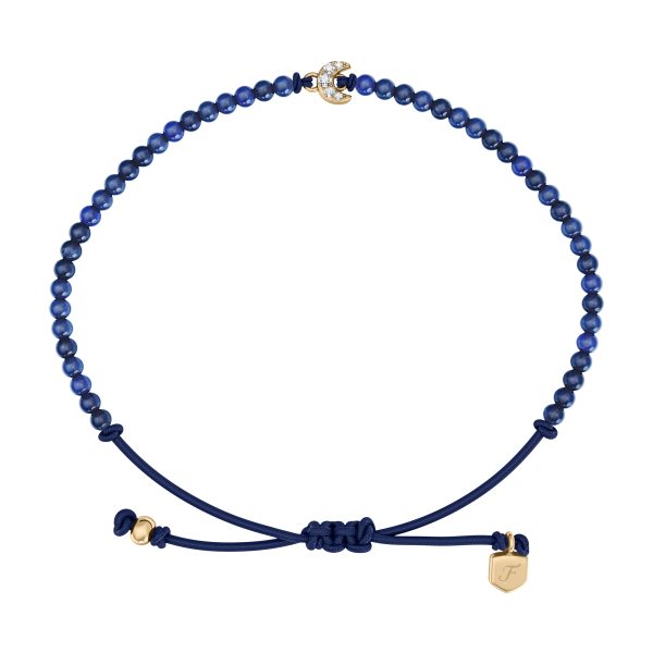 Fossil Sutton Mini Moments Blue Beaded Crescent Moon Bracelet - Preorder