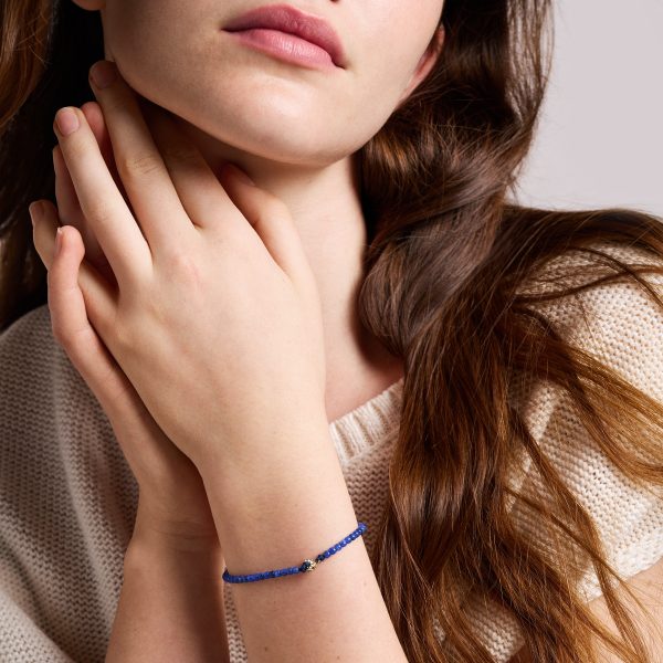 Fossil Sutton Mini Moments Blue Beaded Crescent Moon Bracelet - Preorder