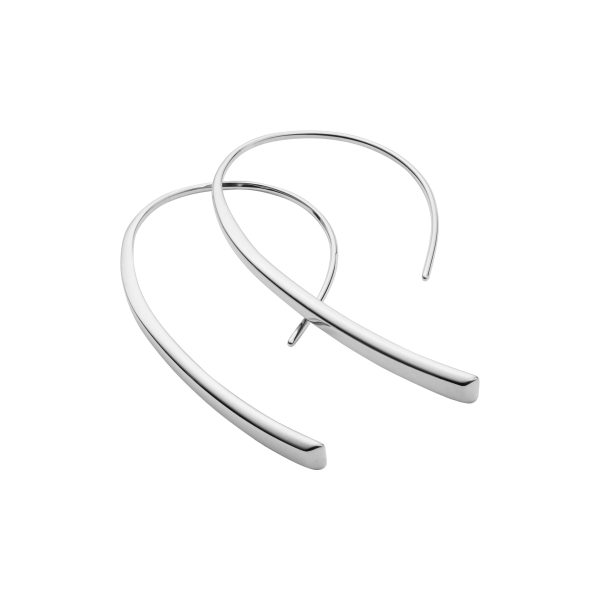 Fossil Ellis Iconic Stainless Steel Bevel Hoop Earrings - Preorder