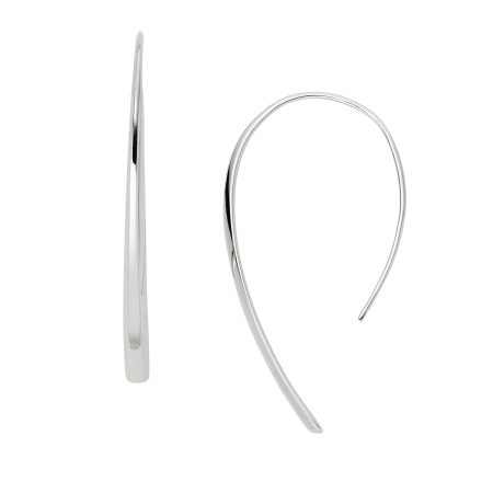 Fossil Ellis Iconic Stainless Steel Bevel Hoop Earrings - Preorder