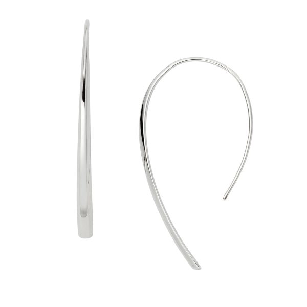 Fossil Ellis Iconic Stainless Steel Bevel Hoop Earrings - Preorder