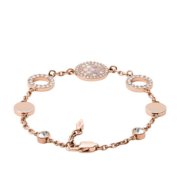 Fossil Merrit Mosaic Mother-of-Pearl Disc Station Bracelet - Preorder