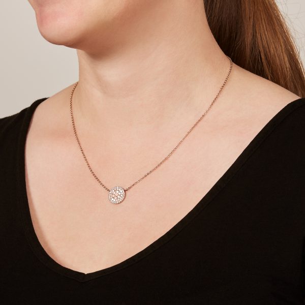 Fossil Merrit Mosaic Mother-of-Pearl Stainless Steel Necklace - Preorder