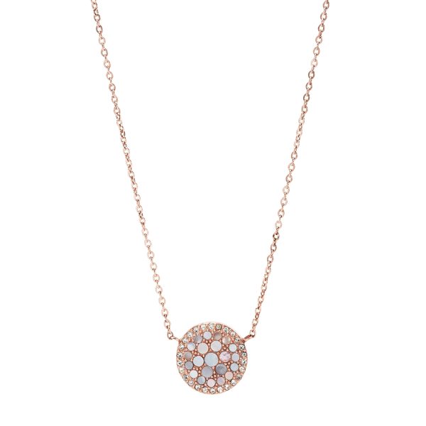 Fossil Merrit Mosaic Mother-of-Pearl Stainless Steel Necklace - Preorder