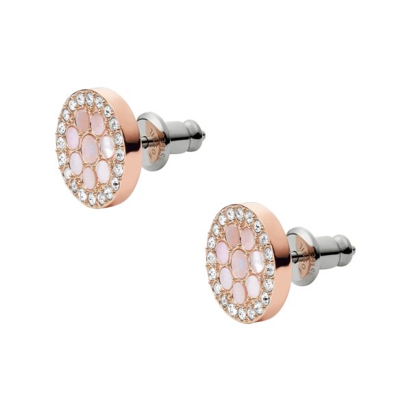 Fossil Merrit Mosaic Mother-of-Pearl Stud Earrings - Preorder