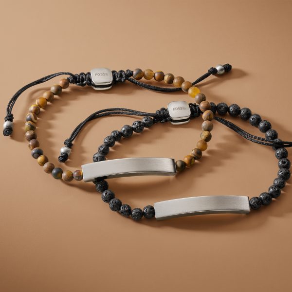 Fossil Ellis Plaque Lava Stone Bracelet - Preorder