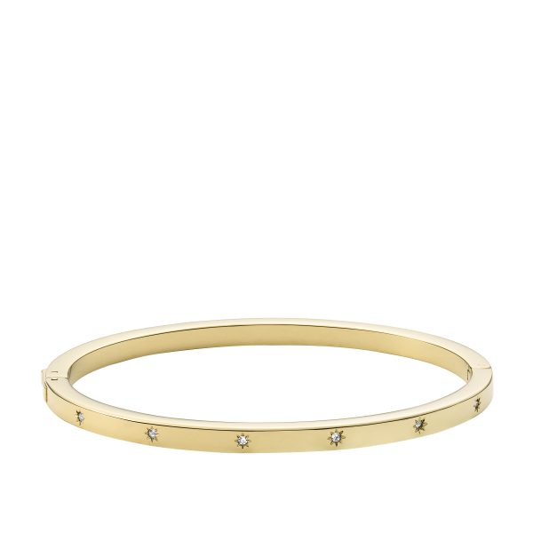 Fossil Sadie Shine Bright Gold-Tone Stainless Steel Cuff Bracelet - Preorder