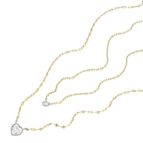 Fossil Sutton Tokens Of Affection Two-Tone Stainless Steel Chain Necklace - Preorder