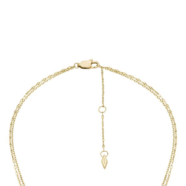 Fossil Sutton Tokens Of Affection Two-Tone Stainless Steel Chain Necklace - Preorder