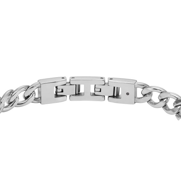 Fossil Machine Knurled Texture Stainless Steel Chain Bracelet - Preorder