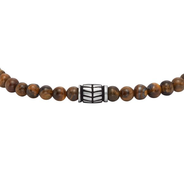 Fossil Everett Tiger's Eye Beaded Bracelet - Preorder