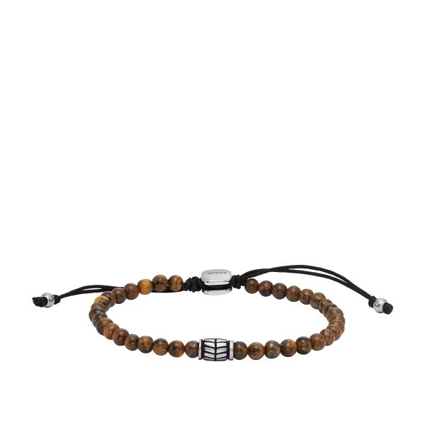 Fossil Everett Tiger's Eye Beaded Bracelet - Preorder