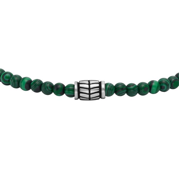 Fossil Everett Reconstituted Malachite Beaded Bracelet - Preorder