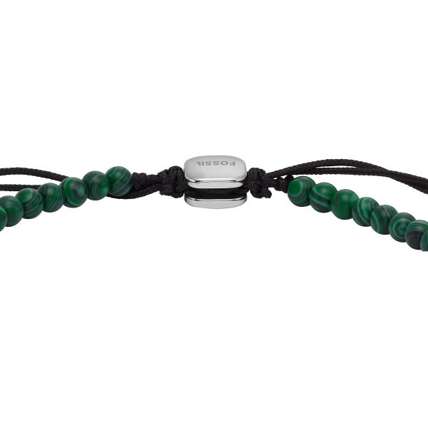 Fossil Everett Reconstituted Malachite Beaded Bracelet - Preorder