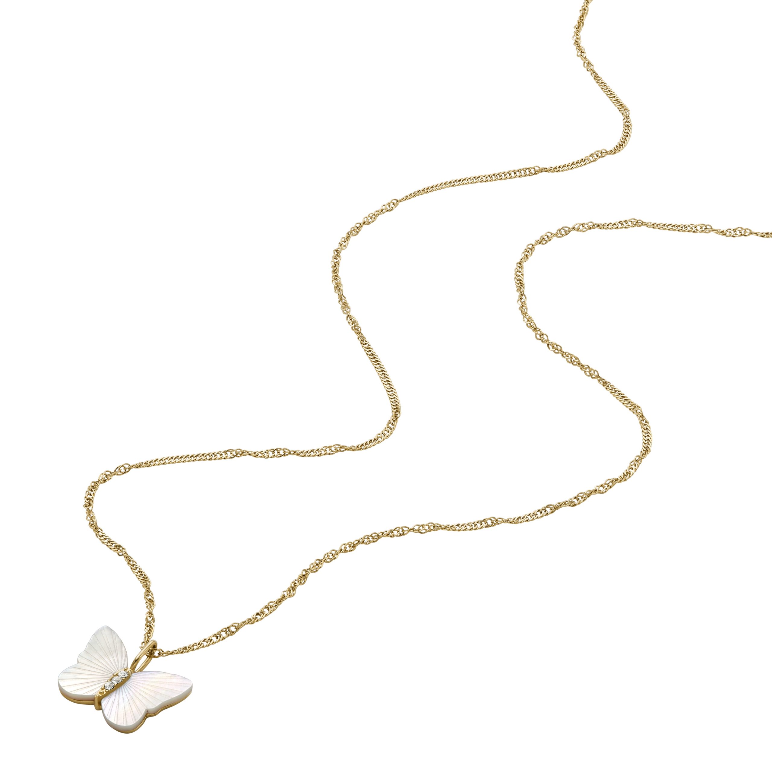 Fossil Sutton Radiant Wings White Mother-of-Pearl Butterfly Chain Necklace - Preorder - Image 6