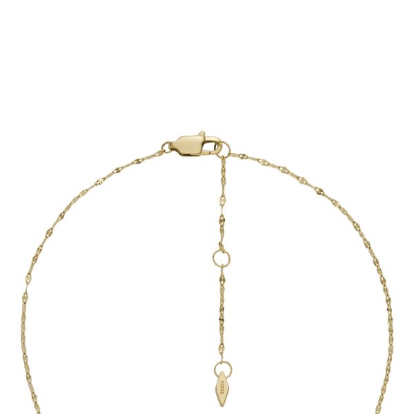 Fossil Heritage Gold-Tone Stainless Steel Chain Necklace - Preorder