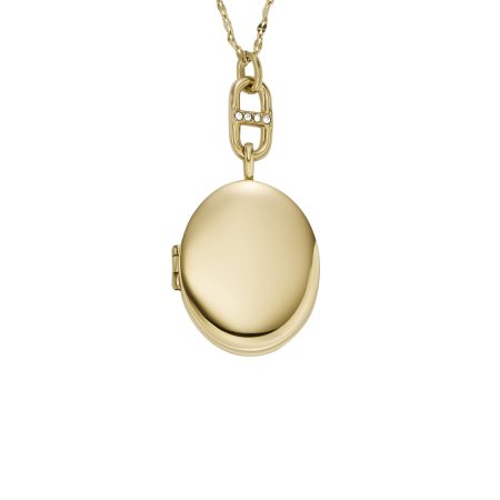 Fossil Heritage Gold-Tone Stainless Steel Chain Necklace - Preorder