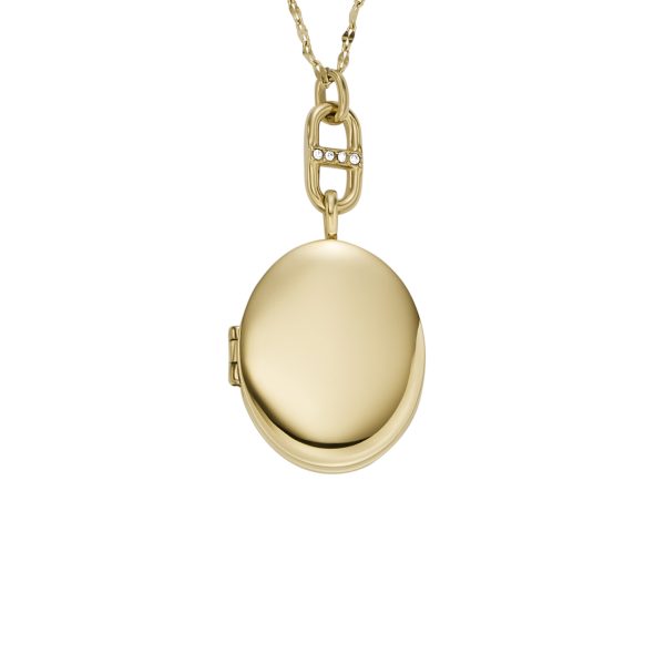 Fossil Heritage Gold-Tone Stainless Steel Chain Necklace - Preorder