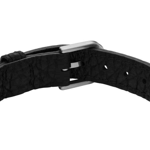 Fossil Leather Essentials Black Leather Strap Bracelet - Preorder