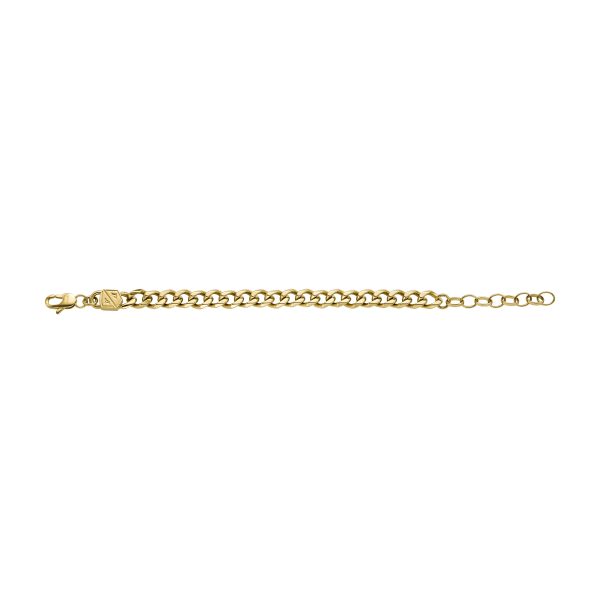 Fossil Ellis Core Chains Gold-Tone Stainless Steel Chain Bracelet - Preorder