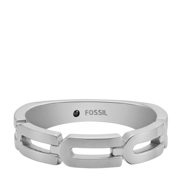 Fossil Heritage D-Link Chain Stainless Steel Band Ring - Preorder