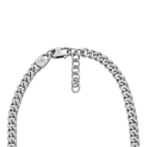 Fossil Harlow Linear Texture Chain Stainless Steel Necklace - Preorder