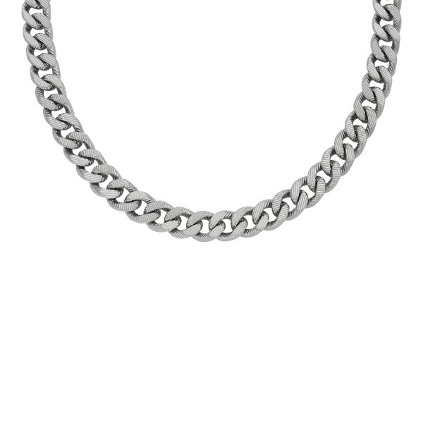 Fossil Harlow Linear Texture Chain Stainless Steel Necklace - Preorder