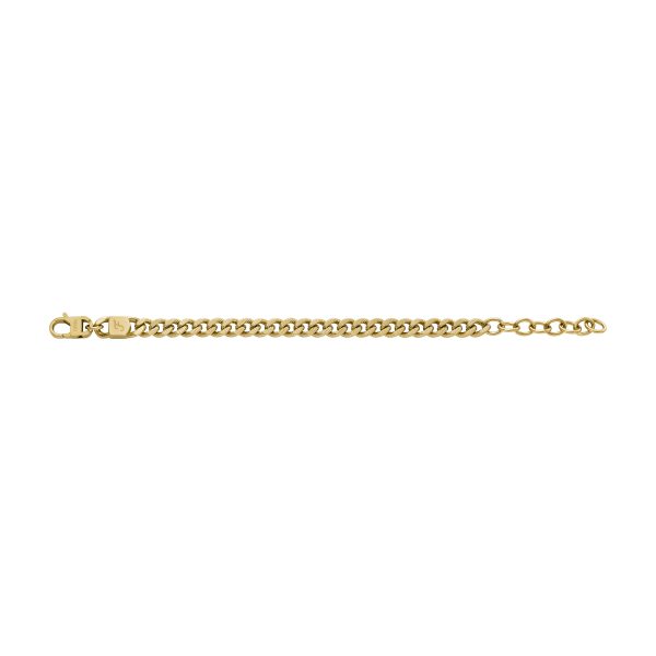 Fossil Harlow Linear Texture Chain Gold-Tone Stainless Steel Bracelet - Preorder