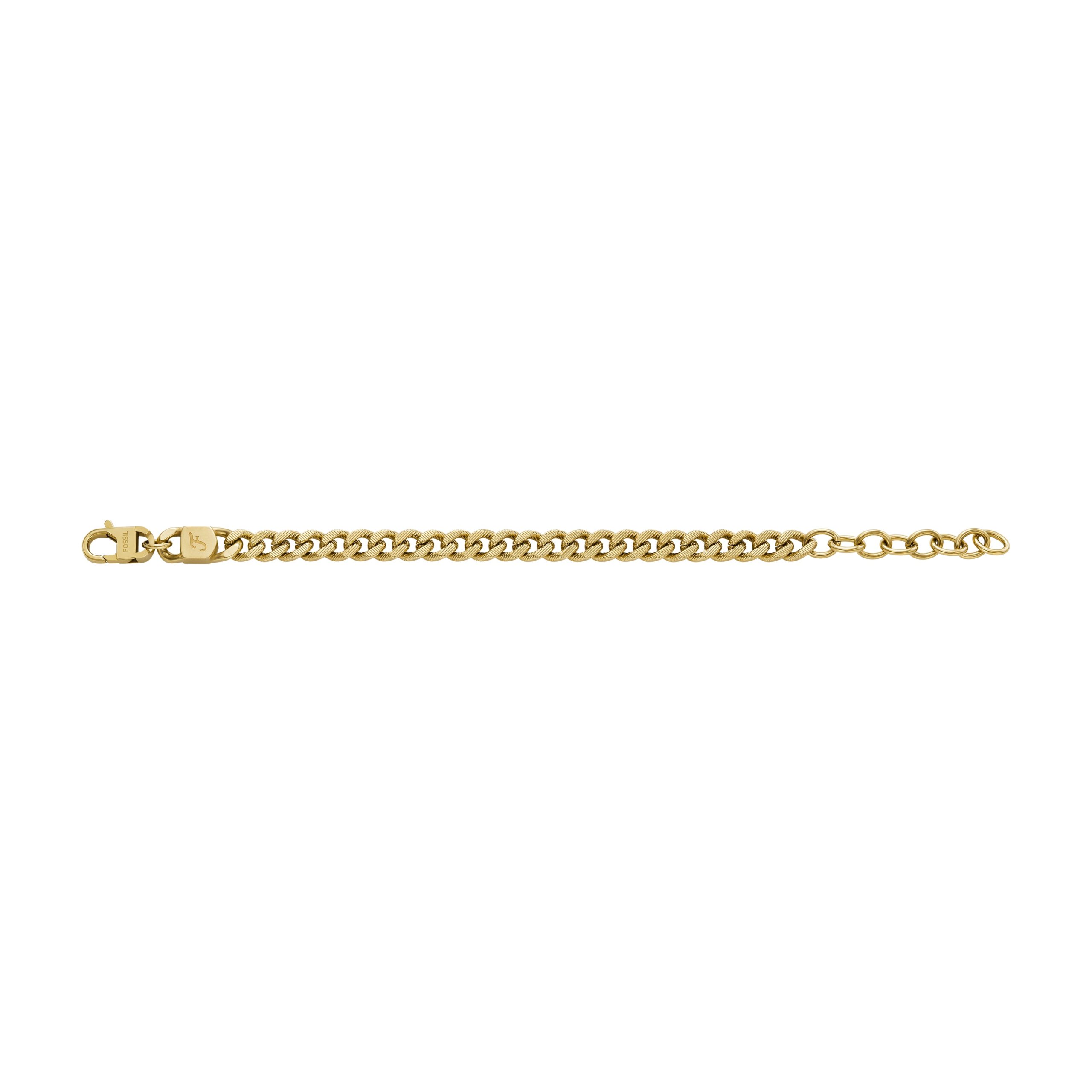 Fossil Harlow Linear Texture Chain Gold-Tone Stainless Steel Bracelet - Preorder - Image 4
