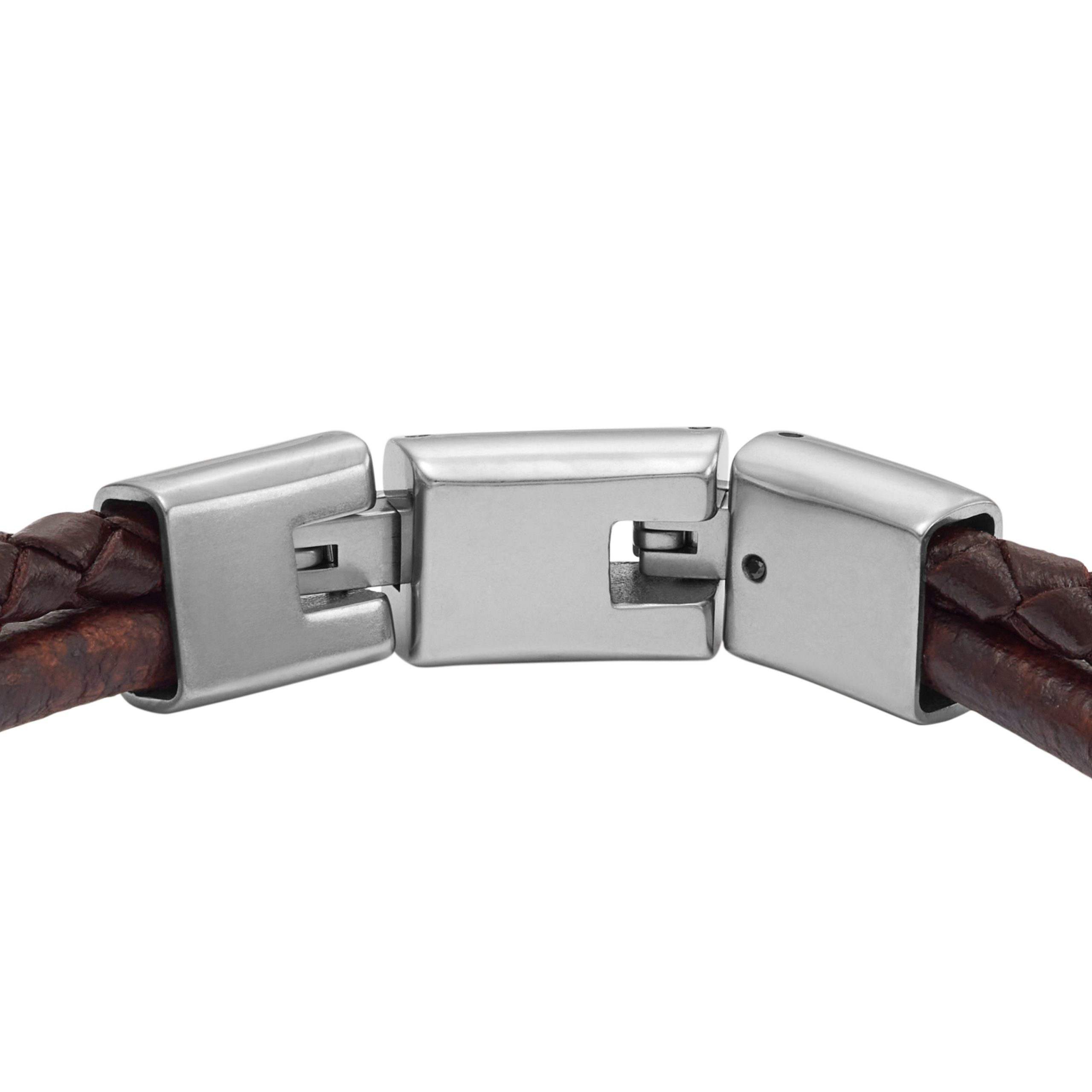 Fossil Machine Knurled Texture Brown Leather Multi-Strand Bracelet - Preorder - Image 3