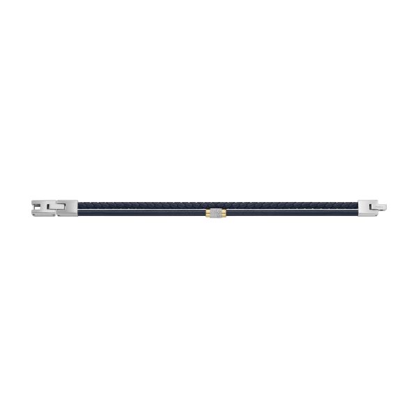 Fossil Machine Knurled Texture Navy Leather Multi-Strand Bracelet - Preorder