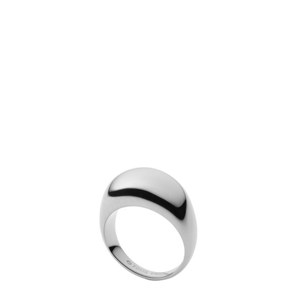 Fossil Ellis Domed Collection Stainless Steel Band Ring - Preorder