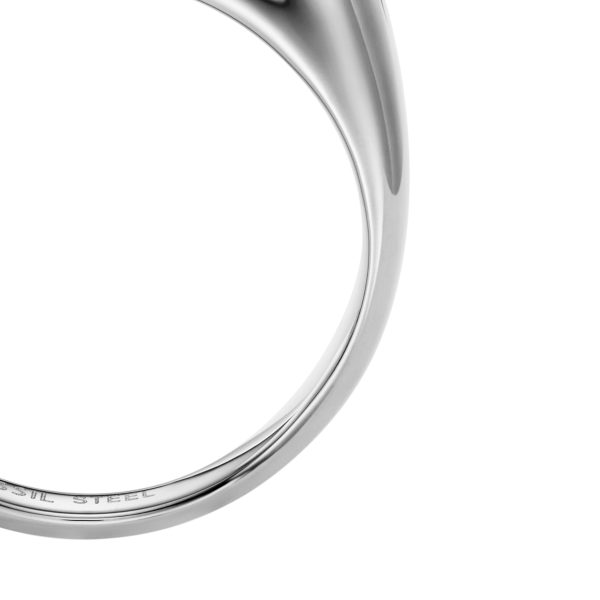 Fossil Ellis Domed Collection Stainless Steel Band Ring - Preorder