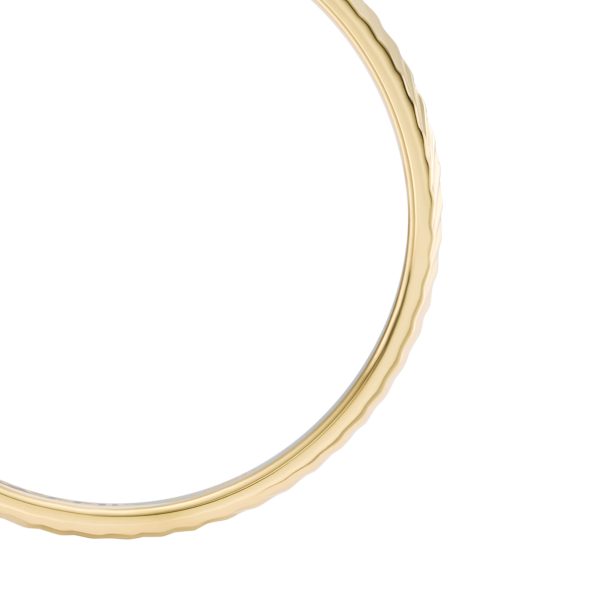 Fossil Harlow Linear Texture Gold-Tone Stainless Steel Band Ring - Preorder
