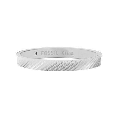 Fossil Harlow Linear Texture Stainless Steel Band Ring - Preorder