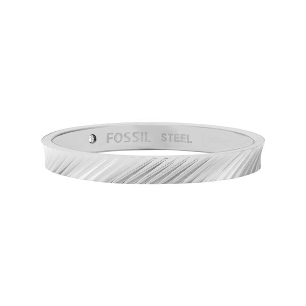 Fossil Harlow Linear Texture Stainless Steel Band Ring - Preorder