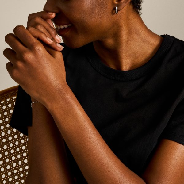 Fossil Harlow Linear Texture Stainless Steel Hoop Earrings - Preorder