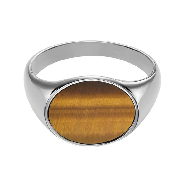 Fossil Ellis Signet Collection Brown Tiger's Eye Signet Ring - Preorder